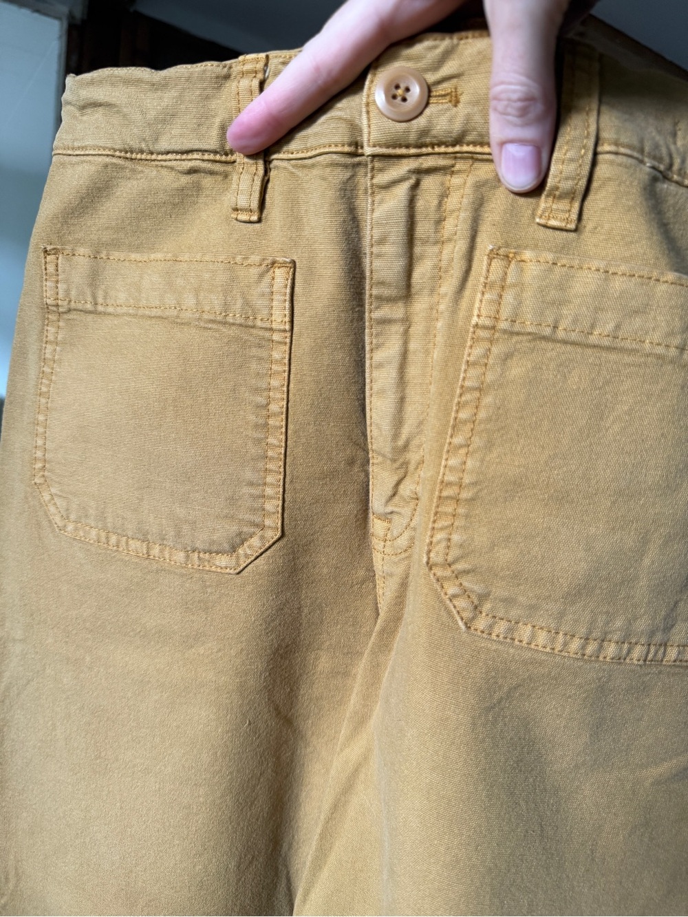 J. Crew Point Sur Washed Wide-Leg Crop Pants in Ochre - 27 - Picture 10 of 10